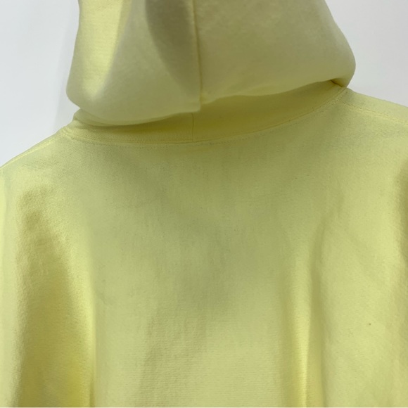 Champion Reverse Weave Lemon Yellow Thick Cropped Hoodie New Nwt Size Small - Picture 13 of 16